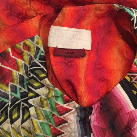 Peter Pilotto Silk Geometric Print Sleeveless Top - Picture 7 of 8